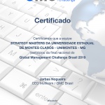 Certificado para as Equipes participantes (certificados produzido em papel reciclado)