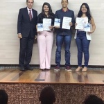 Terceiro lugar: Equipe Eagles da Universidade Federal do Pará.Gislenne da Silva Moía, Renuá Meireles Almeida e Elizete Moraes Gomes.